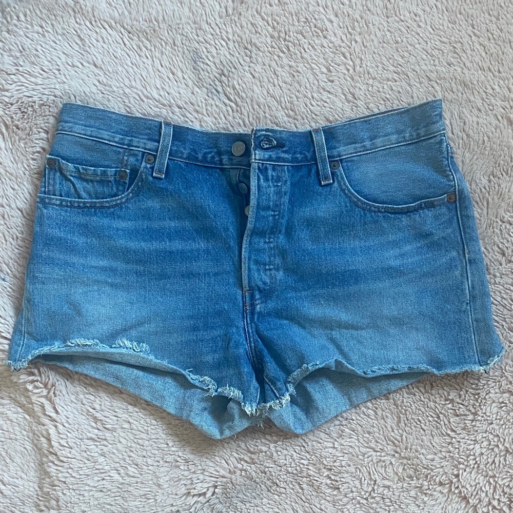 Levi's Light Blue Jean Shorts for Women